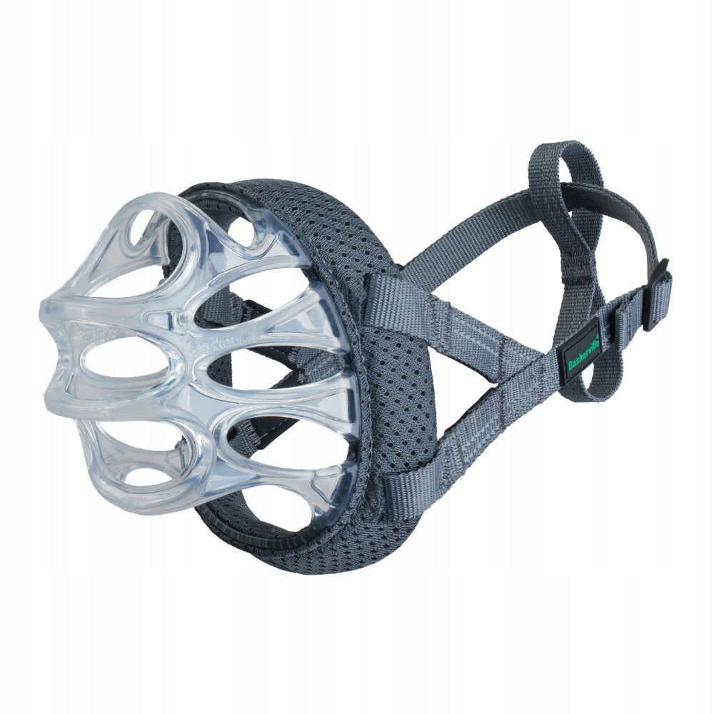 Baskerville muzzle INVISA Physiological Transparent Basket Muzzle Roz 4 Packaging status original