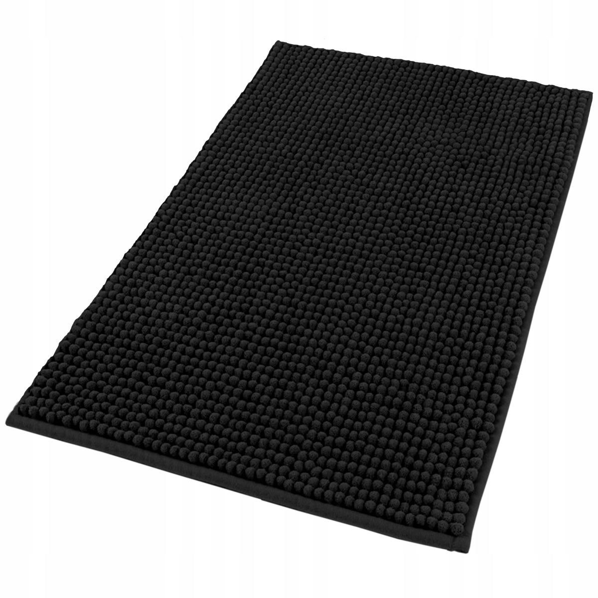 Bathroom Rug 50x80 Non-Slip Black Durable Soft Modern
