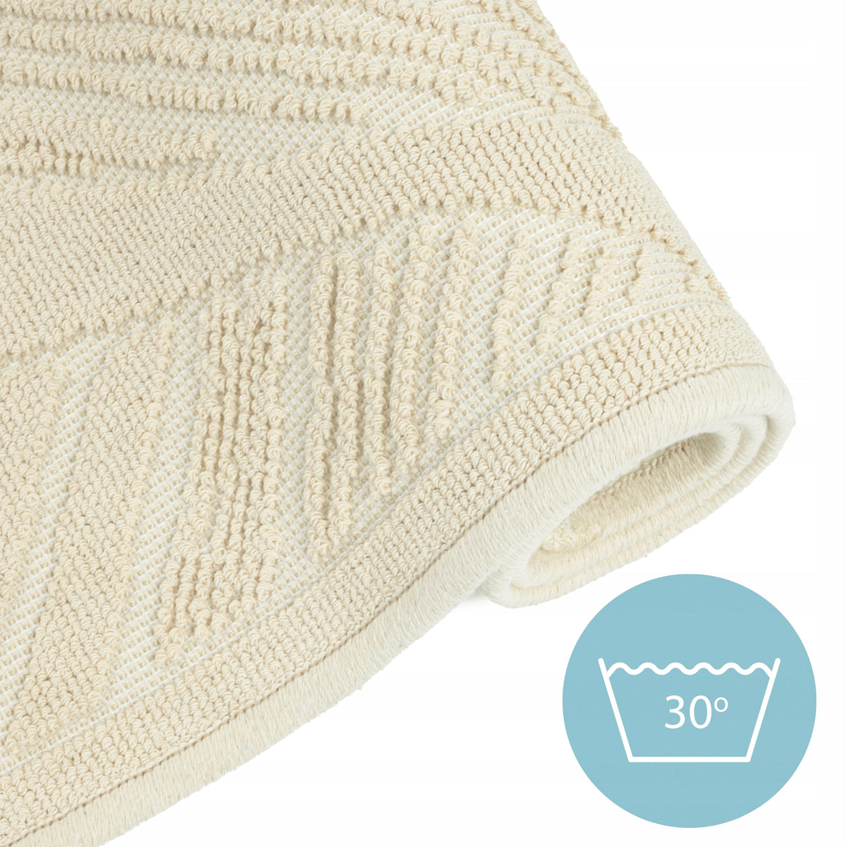 Bathroom Rug Cotton Egyptian Absorbent Anti-Slip Washable 50x80cm Packaging status original