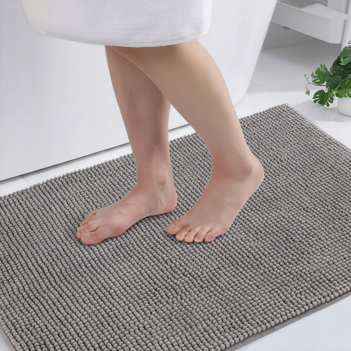 Bathroom Rug Non-slip Absorbent 60x90 DarianA Standard Plus Grey