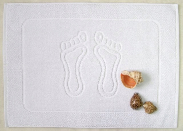 Bathroom Rug ROSA Towel Cotton Foot 50x70 cm Absorbent Hotel Manufacturer code Ręcznik stopka Rosa 50x70 400g/m2 biały