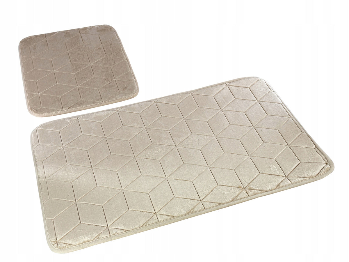 Bathroom Rugs Sumba Beige Sidewalks Non-Slip Set of 2
