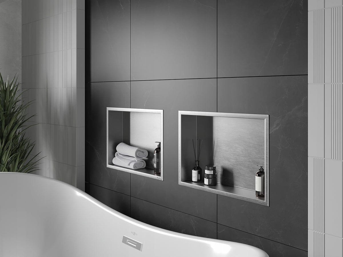 Bathroom Shower Shelf Flange 45x30 Mexen X-Wall inox Brand Mexen