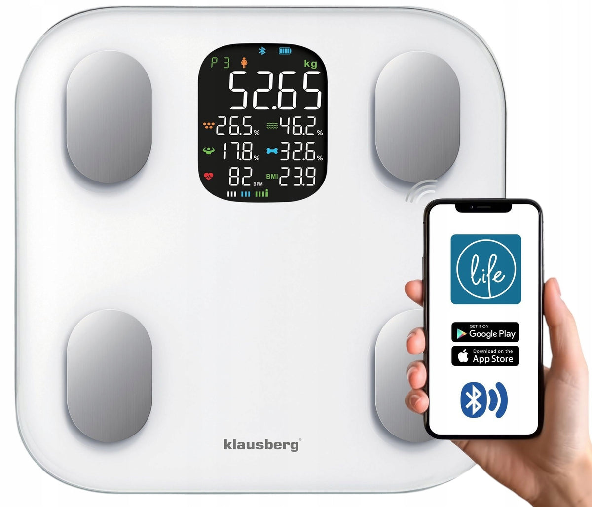 Bathroom scale electronic analytical smart BMI KLAUSBERG SMART