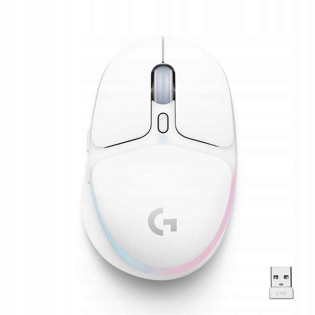 Bezdrátová herní myš Logitech G705 - Off White (PC)