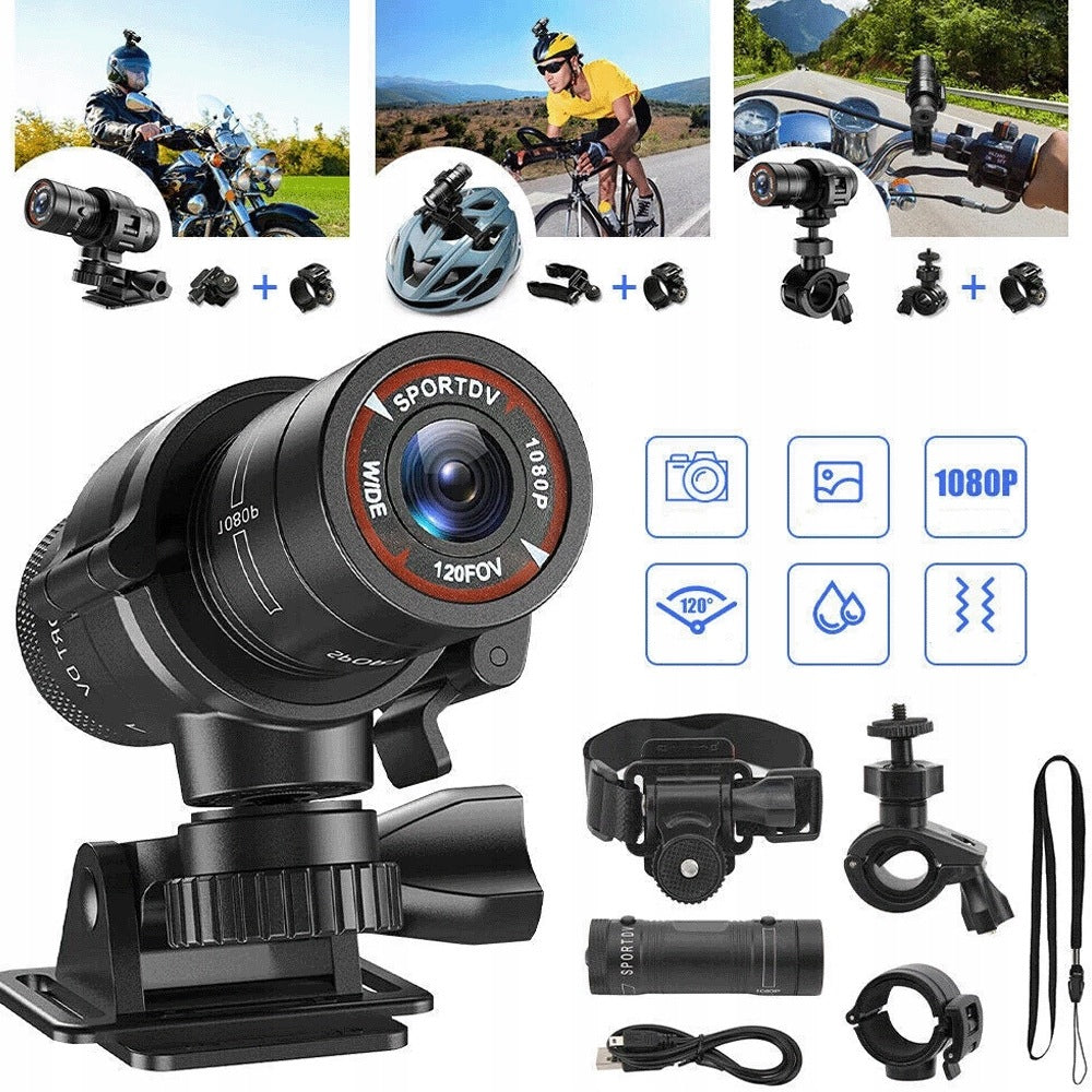 Bicycle Camera 1080P Waterproof Wide Angle 120° With Handles For Motorcycle Packaging status original