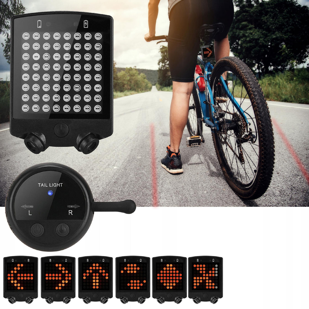 Bicycle Indicator Light FOR Bicycle LED Lasers Remote Control Signaling Packaging status original
