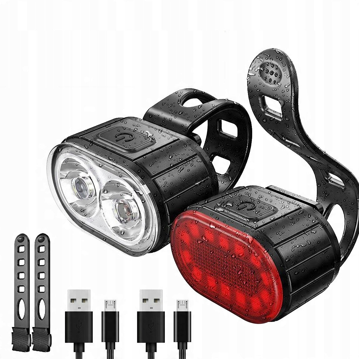 Bicycle Light Front Rear USB Steering Wheel BATTERY PACK Packaging status original
