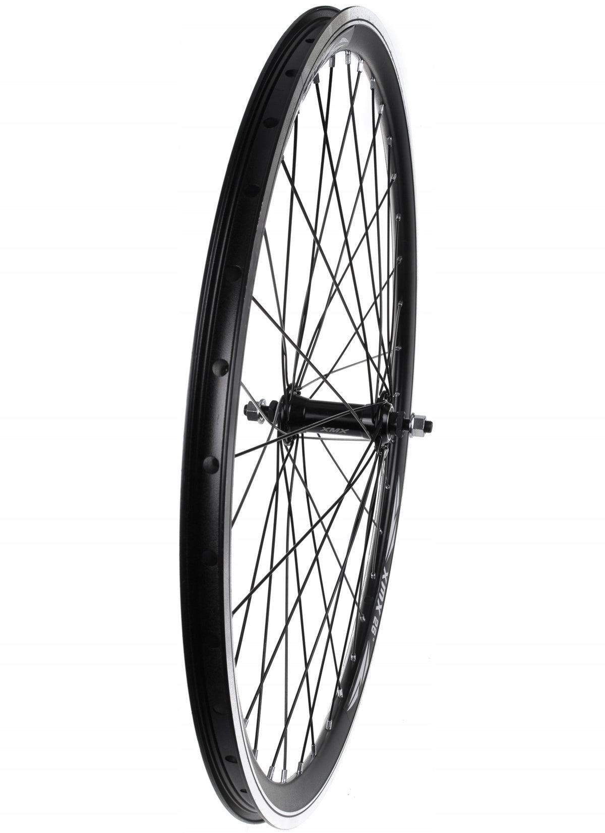 Bicycle Wheel Front 26 Inch Front Conical Rim Reinforced Black Charm