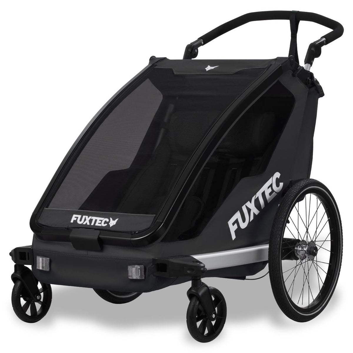 Bicycle trailer FUXTEC FX-FA1-SET-BLACK with jogger wheel EAN (GTIN) 4260249440081