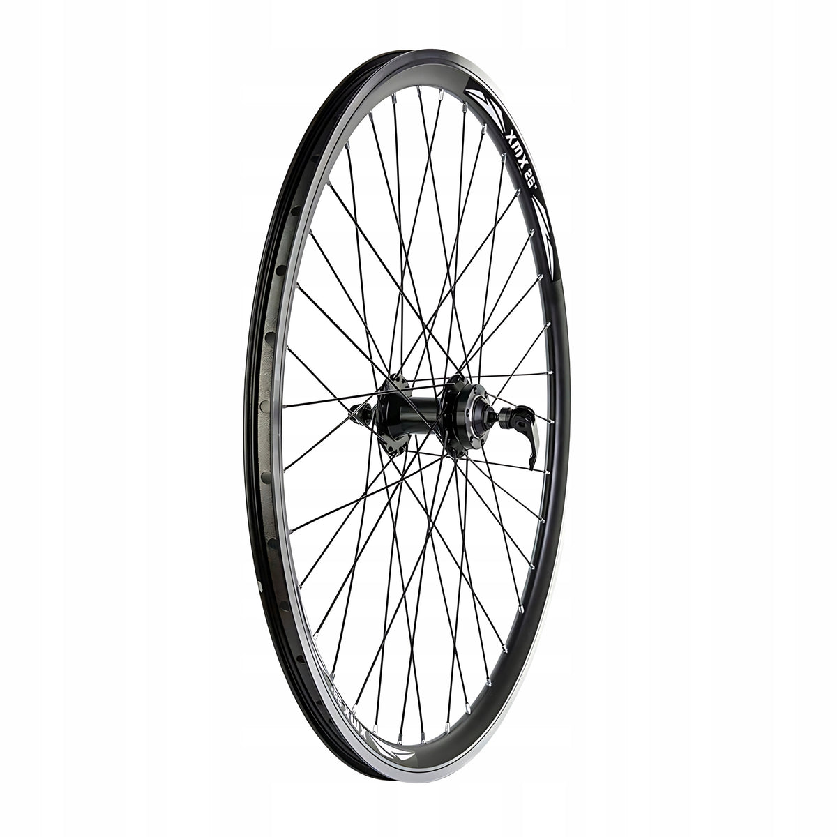 Bicycle wheel front 26'' black, under disc brake, XMX