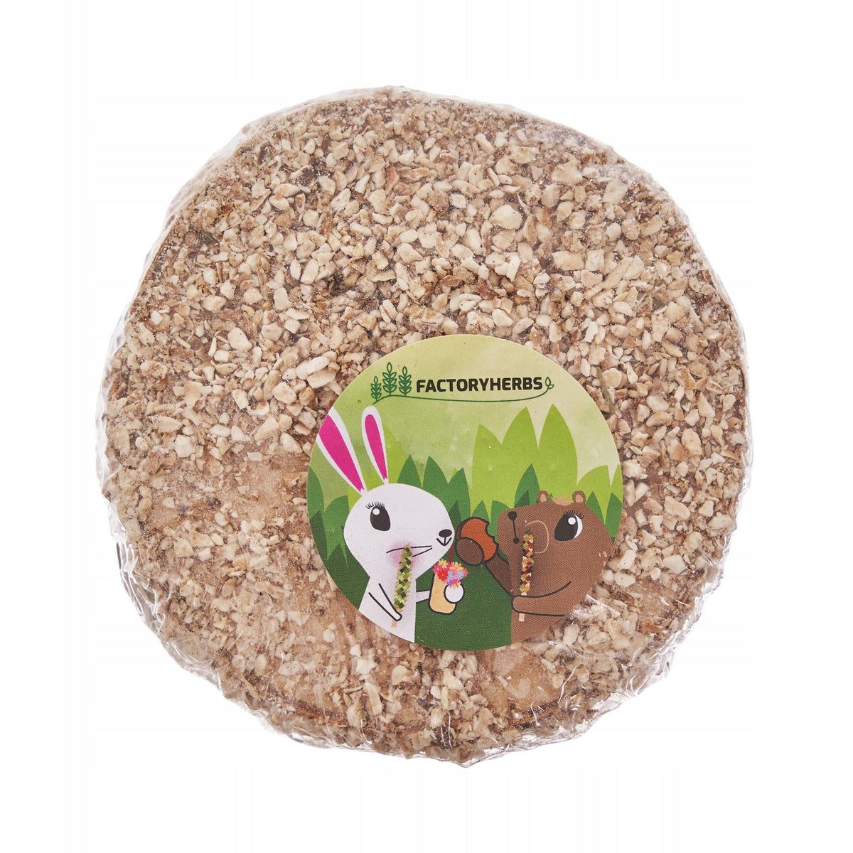 Birch puck with chicory, teether, rabbit, rodent, treat