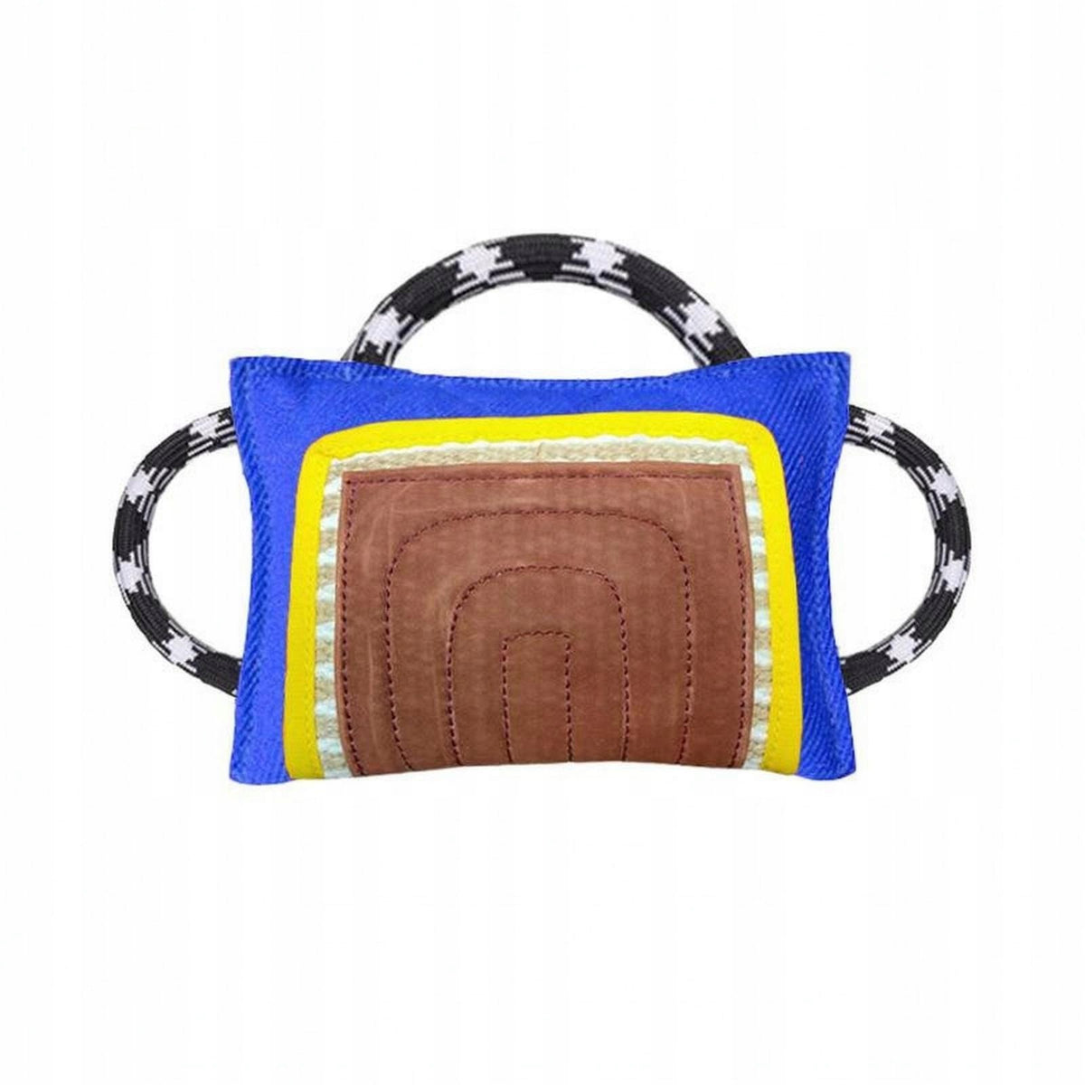 Bite Pillow Tug Toy Rectangular Dog Bite Pad Long Lasting Material Blue