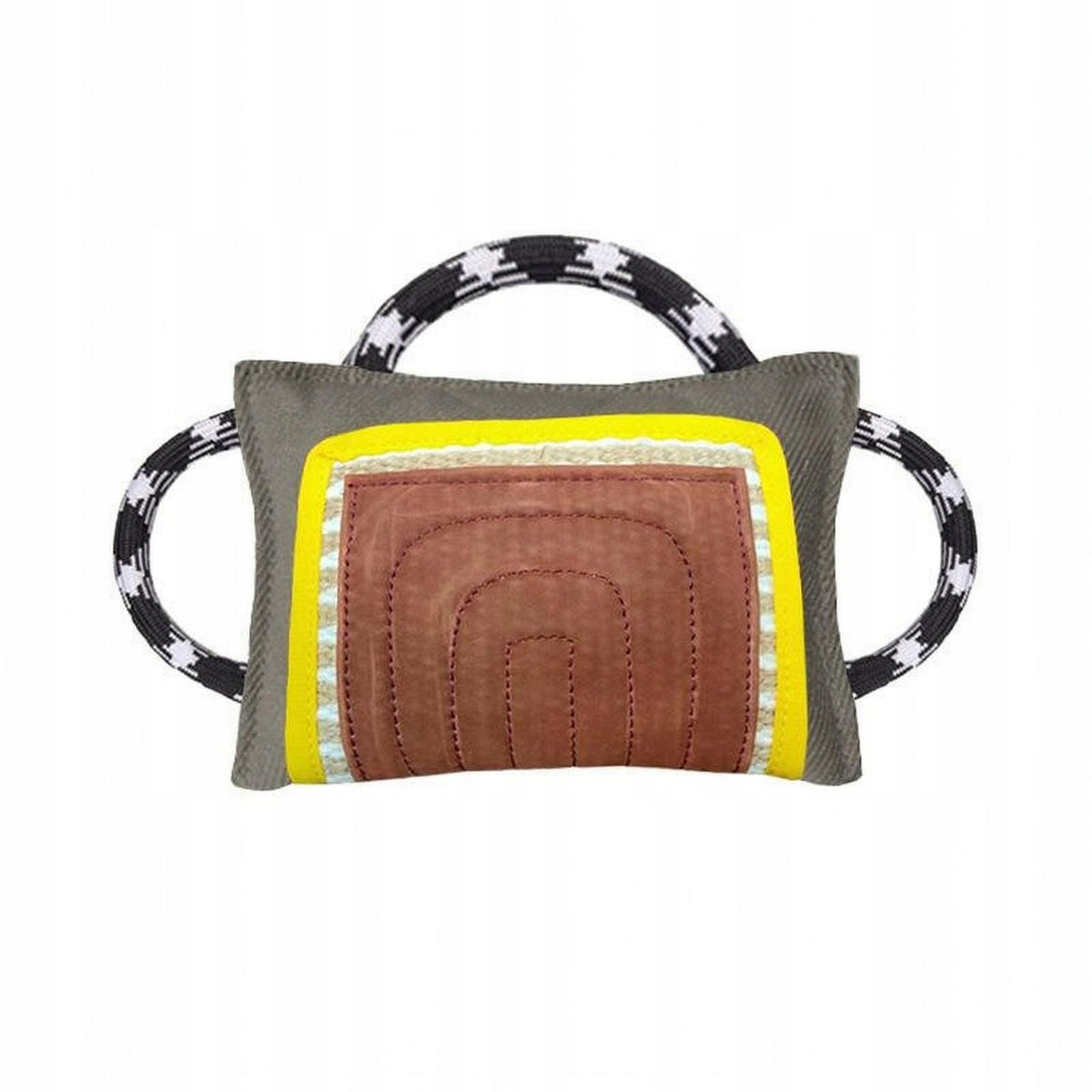 Bite Pillow Tug Toy Rectangular Dog Bite Pad Long Lasting Material Gray