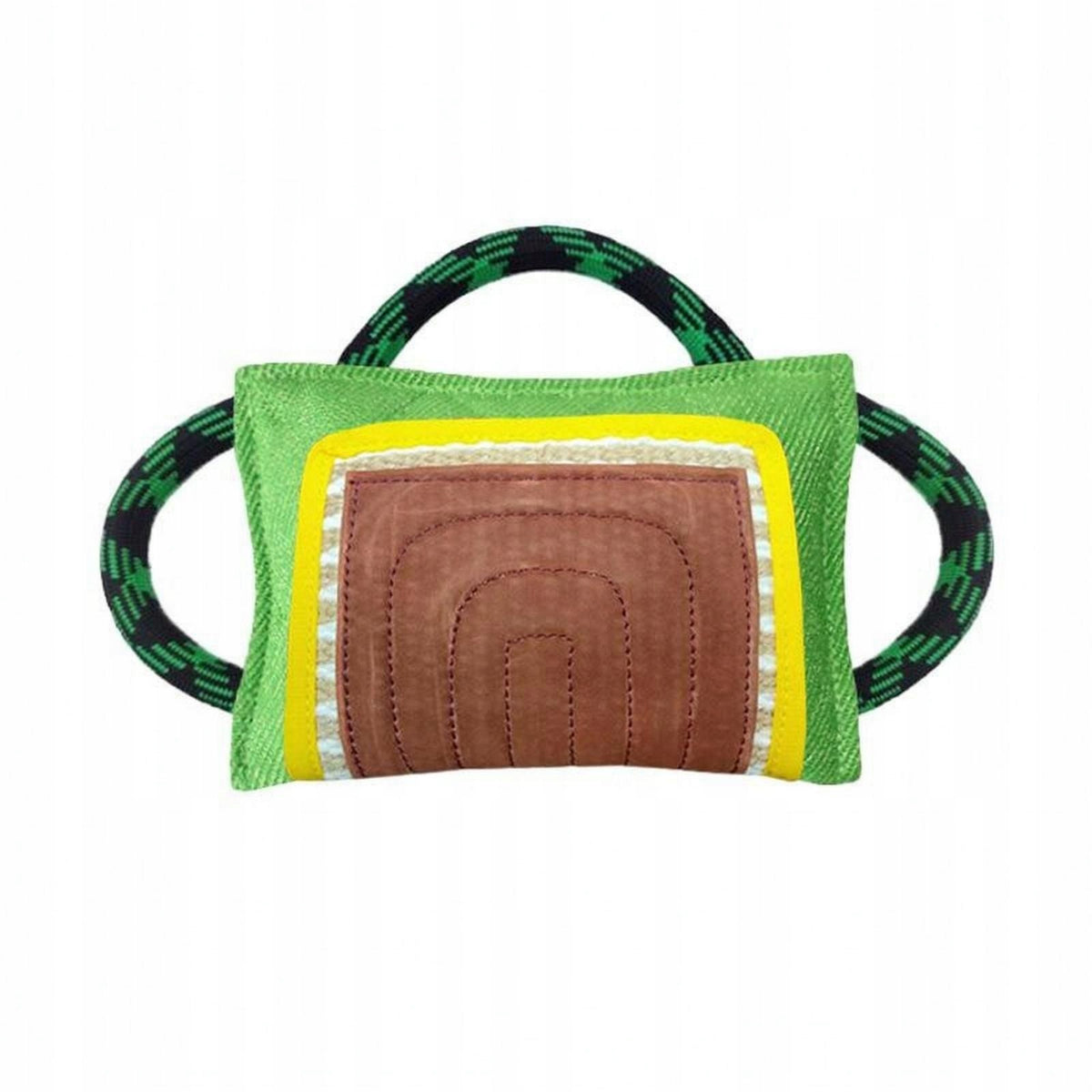 Bite Pillow Tug Toy Rectangular Dog Bite Pad Long Lasting Material Green
