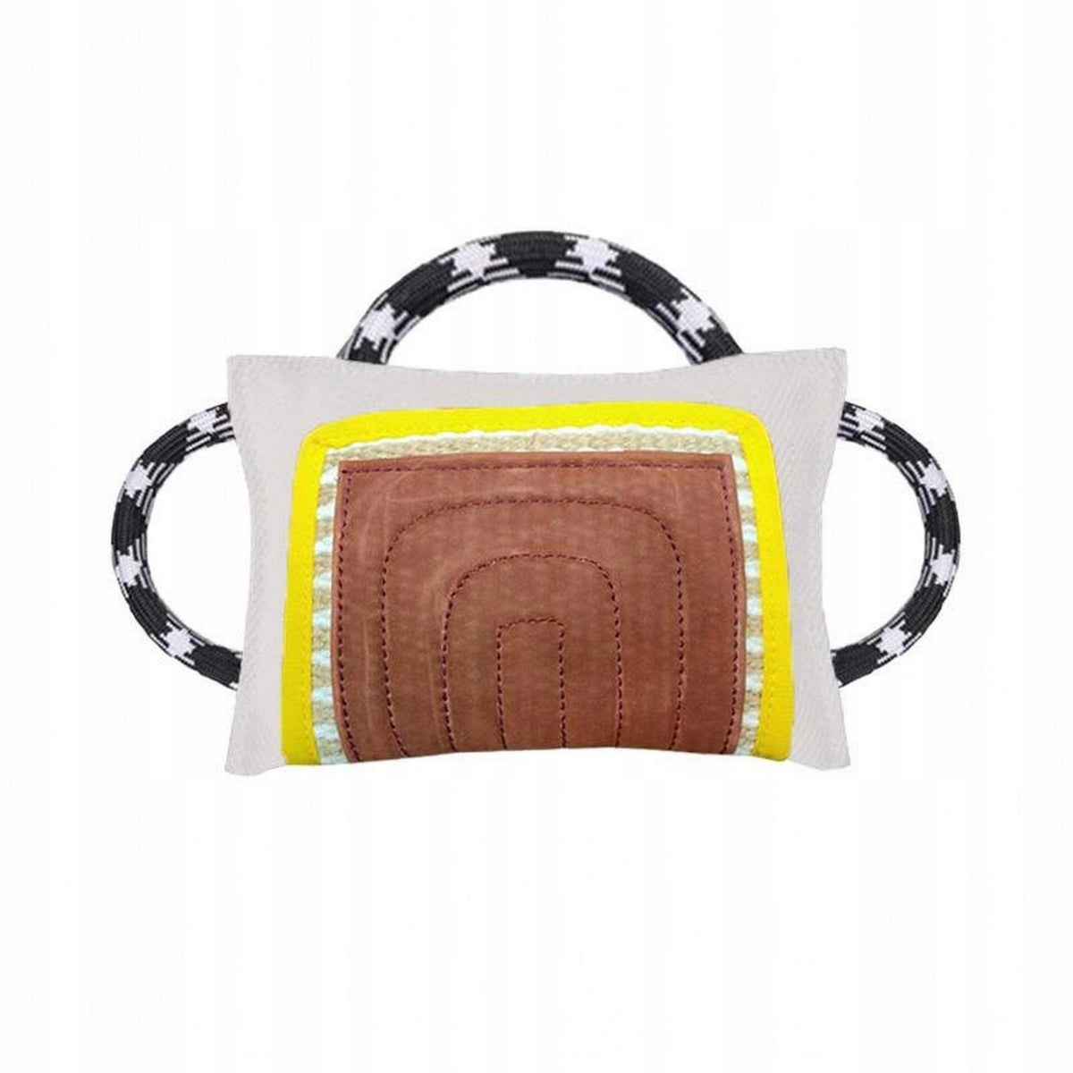 Bite Pillow Tug Toy Rectangular Dog Bite Pad Long Lasting Material White