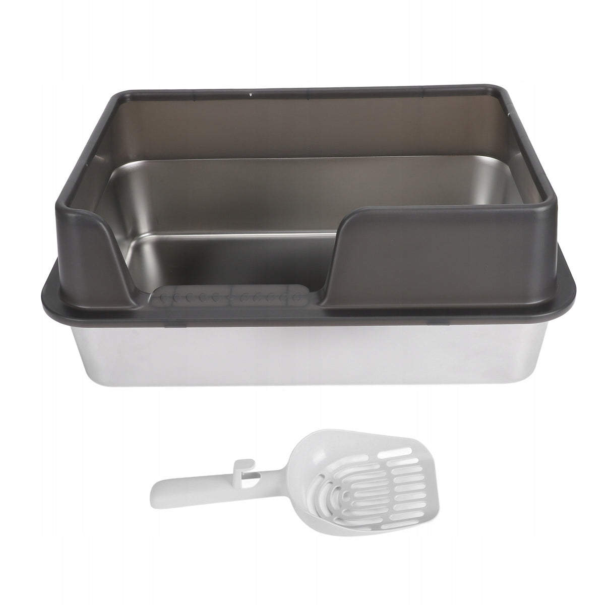 Black litter box made of stainless steel, easy to clean. Manufacturer code 2111240034013
