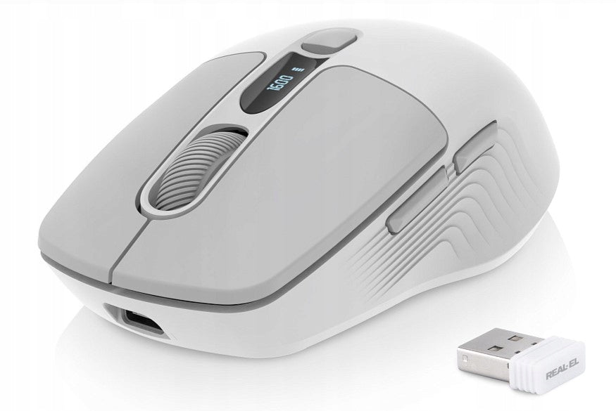 Bluetooth Optical Mouse 2,4GHz 2400dpi Akku Chip PIXART REAL-EL RM-480W