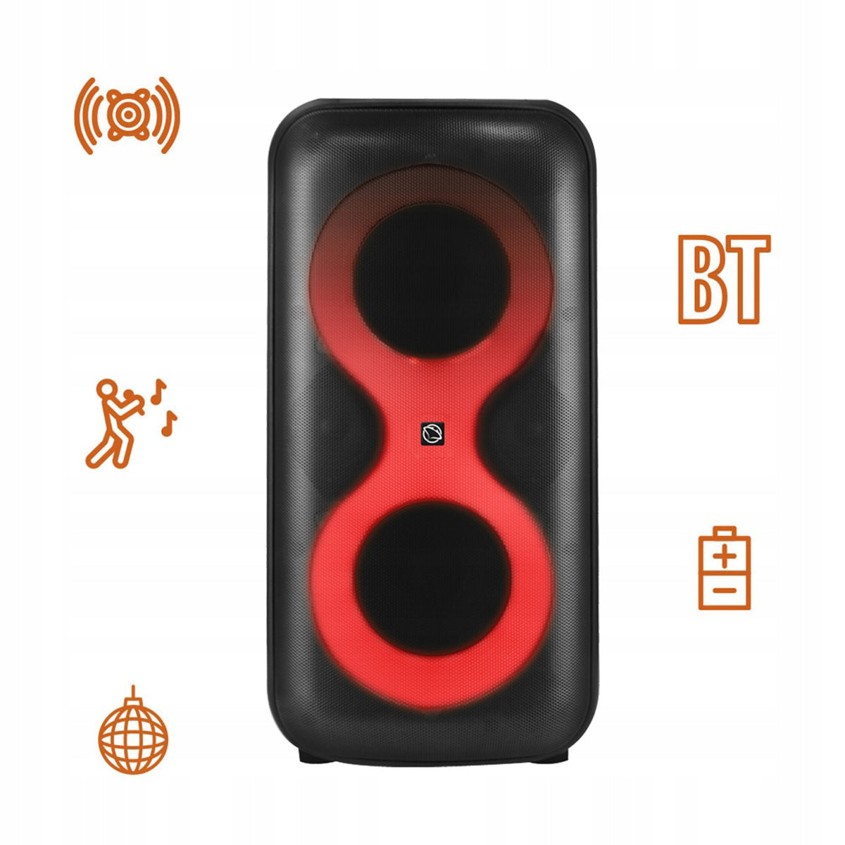 Bluetooth Speaker Portable Karaoke Power Audio Manta ERIS Microphone Remote Control Packaging status original
