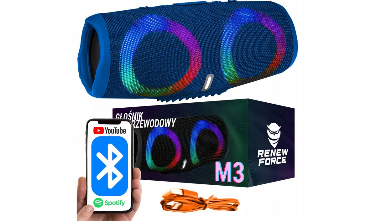 Bluetooth Speaker USB Wireless LARGE 23 CM/10 CM Manufacturer code ZESTAW RADIO AUDIO PRZENOŚNY CHARGE BT