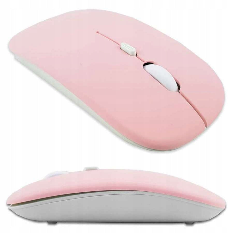 Bluetooth Wireless Mouse Slim Lightweight for Tablet Laptop - Pink