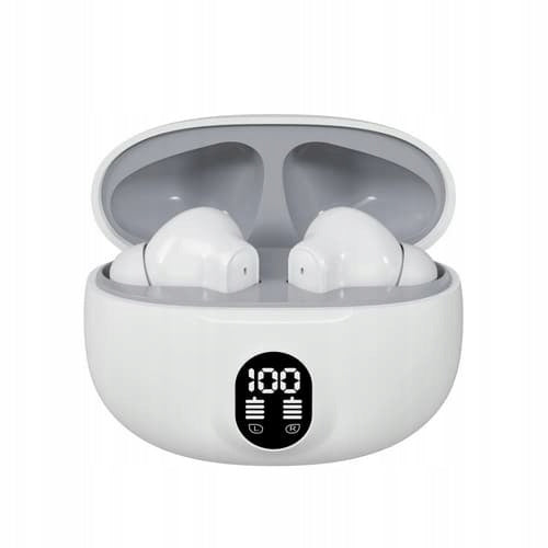 Bluetooth sluchátka s mikrofonem bílé