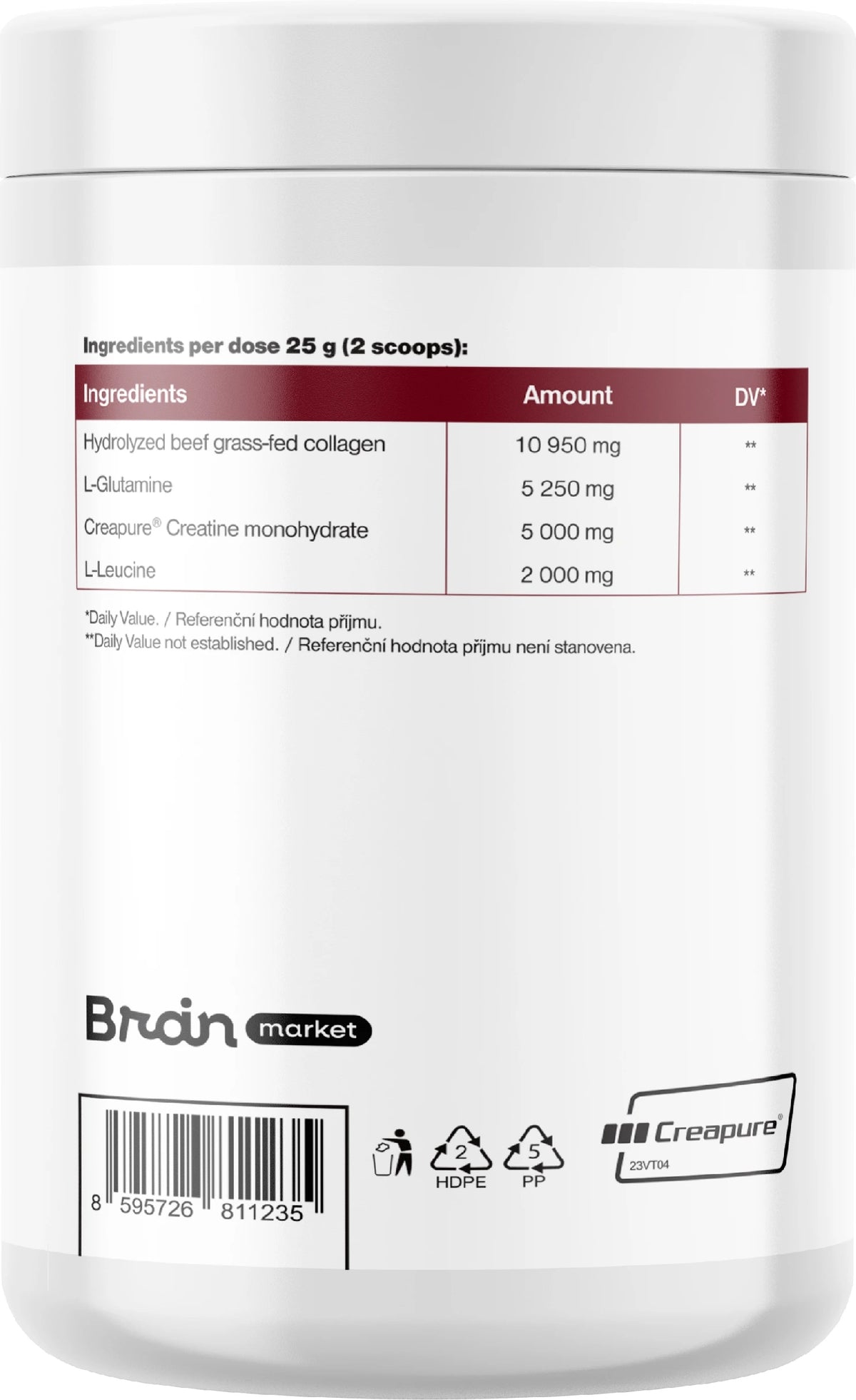 BrainMax Daily Support, raspberry, 500 g Expiration date not specified