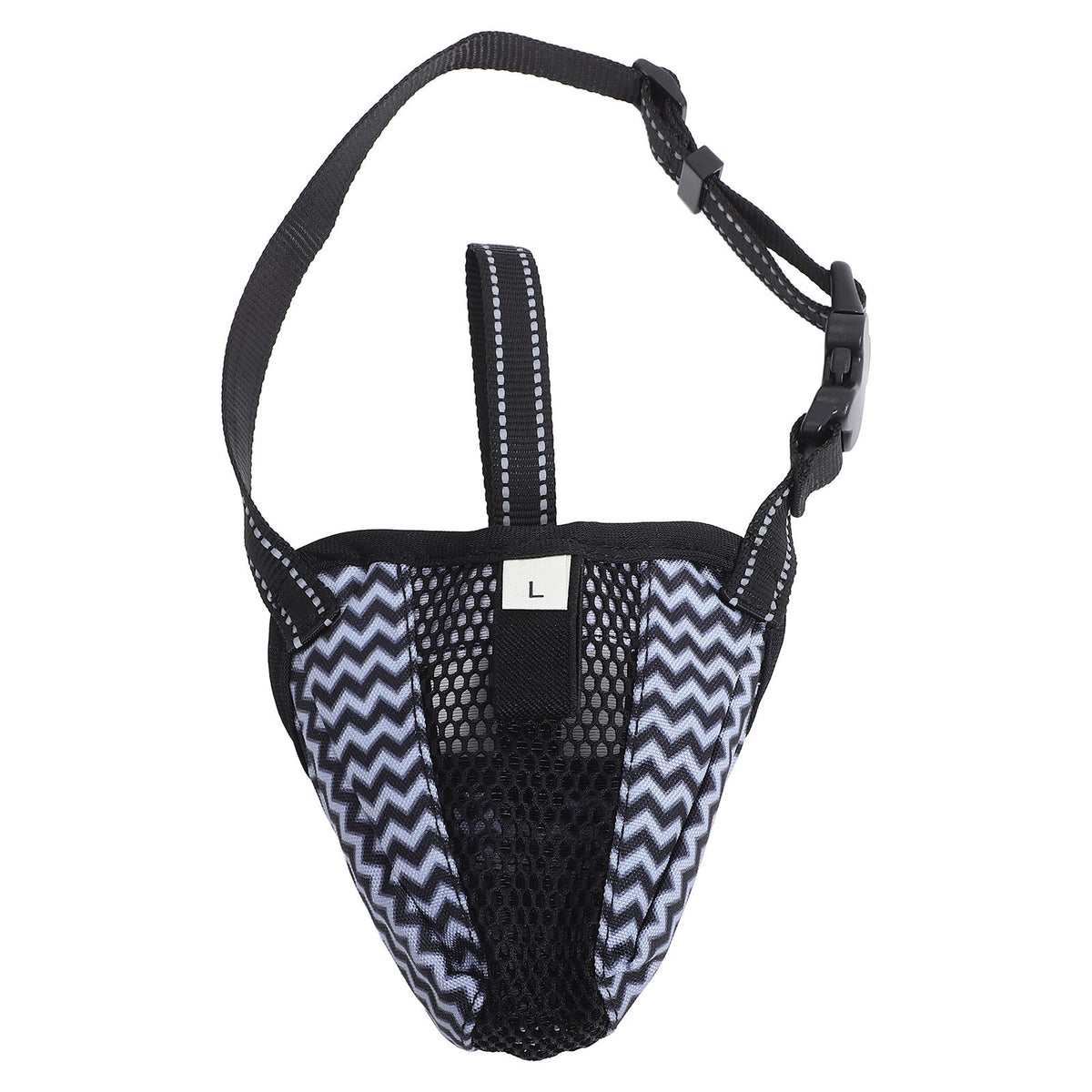 Breathable Grey Polyester Dog Muzzle Anti-Barking and Chewing Protector