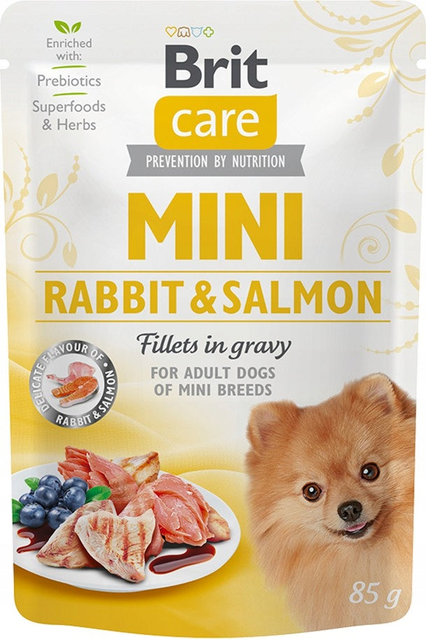 Brit Care Mini Rabbit Salmon Wet Food for Adult Small Breed Dogs 85 g