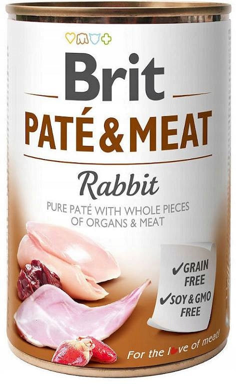 Brit Pate&Meat DOG Adult Rabbit Wet Food with Rabbit Op. 800g
