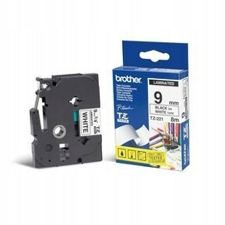 Brother | 221 | Laminated tape | Thermal | Black on white | Roll (0, Manufacturer code 4977766685085