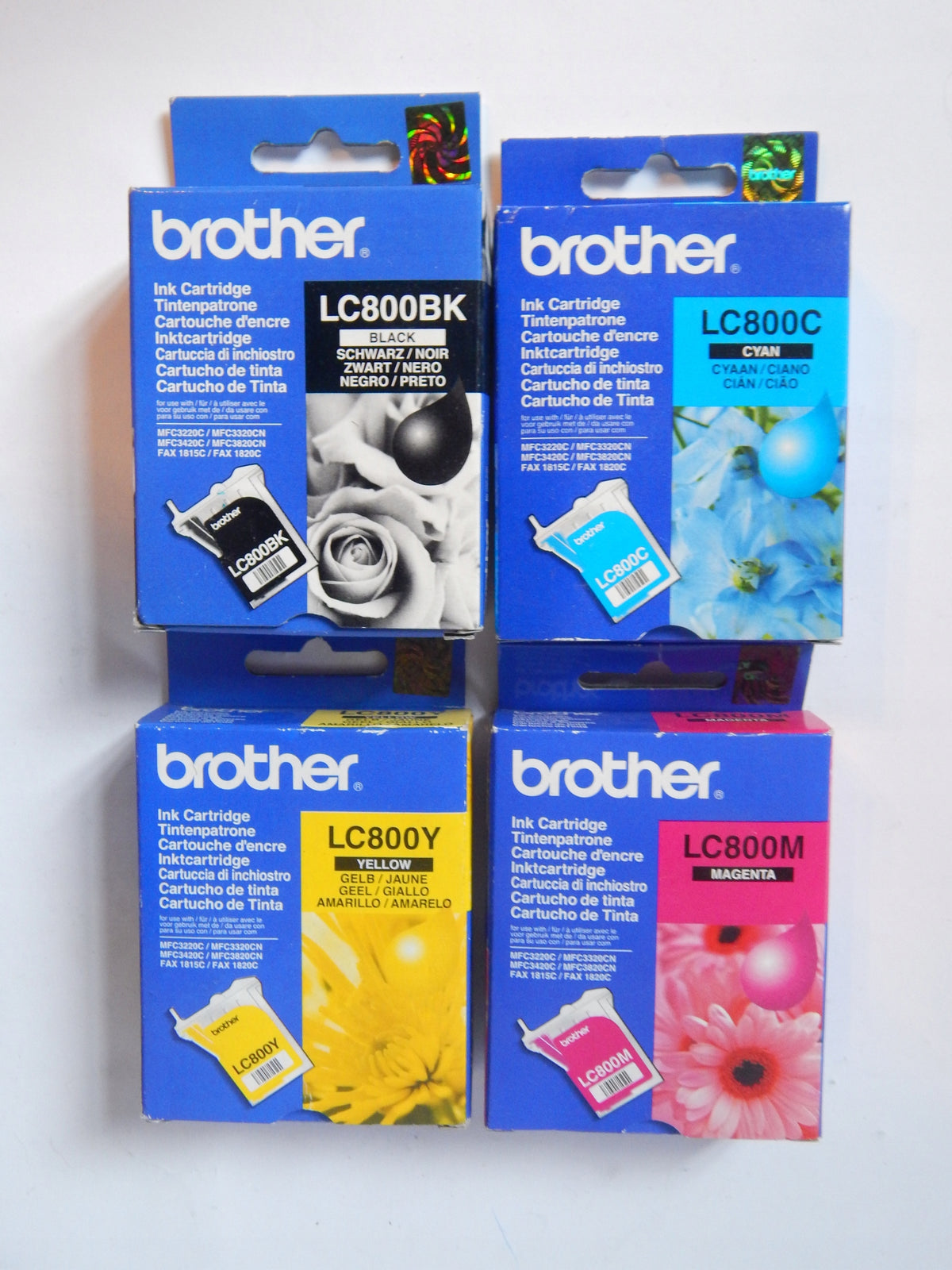 Brother LC800BK CMYK inks