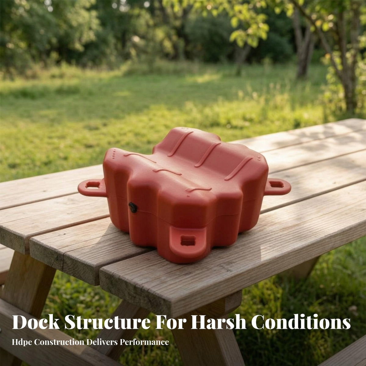 Buoyant Dock Module with Handle Long Lasting for Waterfronts, Orange Packaging status original