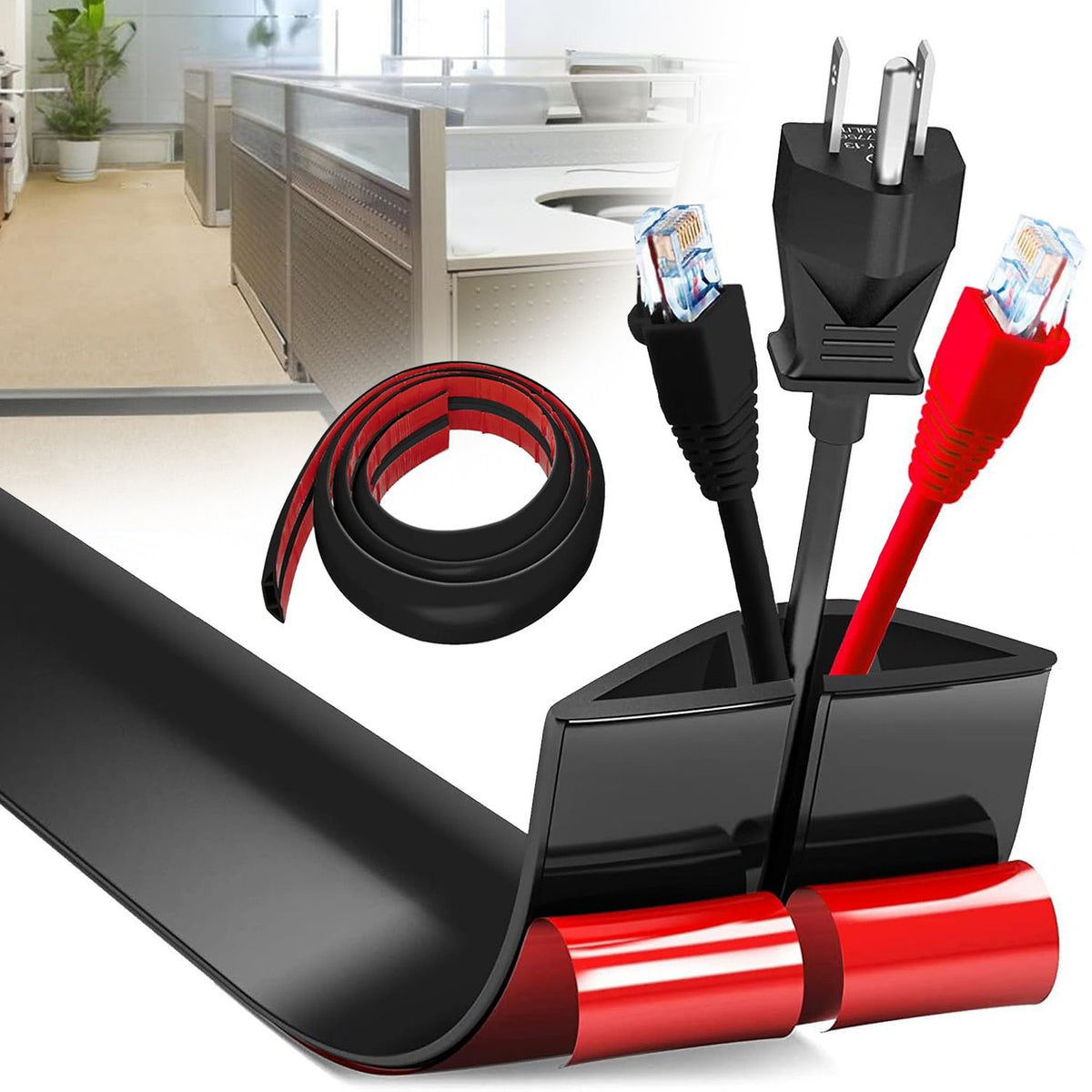 CABLE COVER, FLOOR STRIP FOR CABLES, FLEXIBLE CABLE CHANNEL Manufacturer code MAKSJ8