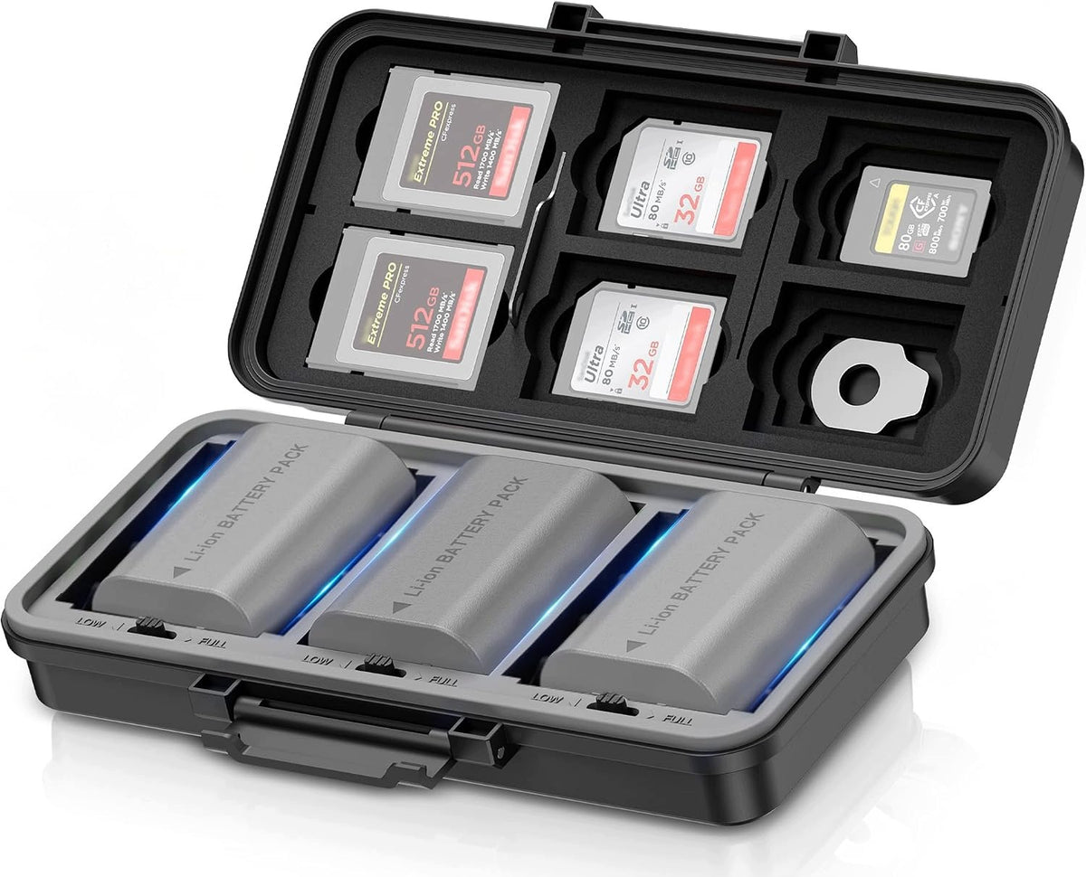 CAMERA BATTERY CASE AND 3IN1 MEMORY CARDS WATERPROOF