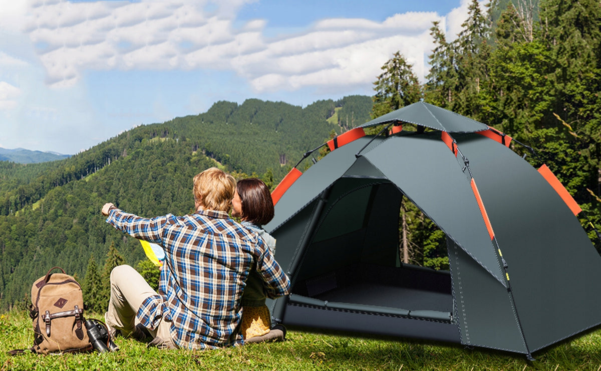 CAMPING TENT 2 PERSON SELF-FOLDING HYDRAULIC WATERPROOF LIGHT Type single layer (without flysheet)