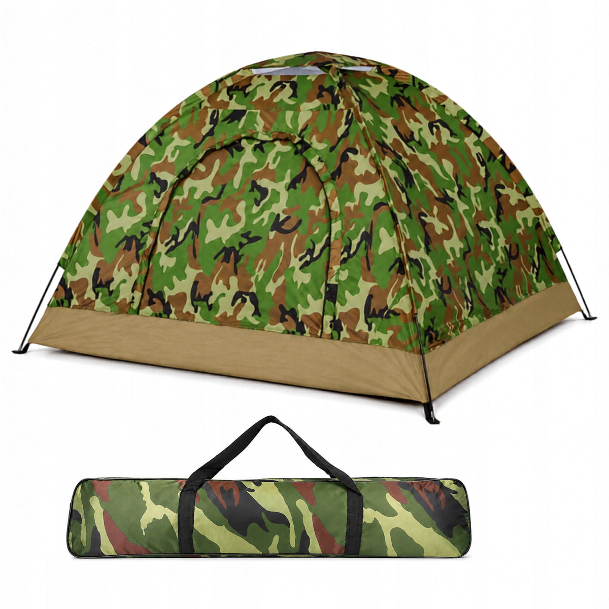 CAMPING TENT 3 PERSON WATERPROOF WITH MOSQUITO NET LARGE CAMO