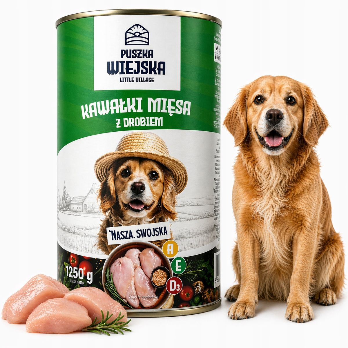 CAN COUNTRY Wet Dog Food Poultry Can 1250g Pieces in Sauce