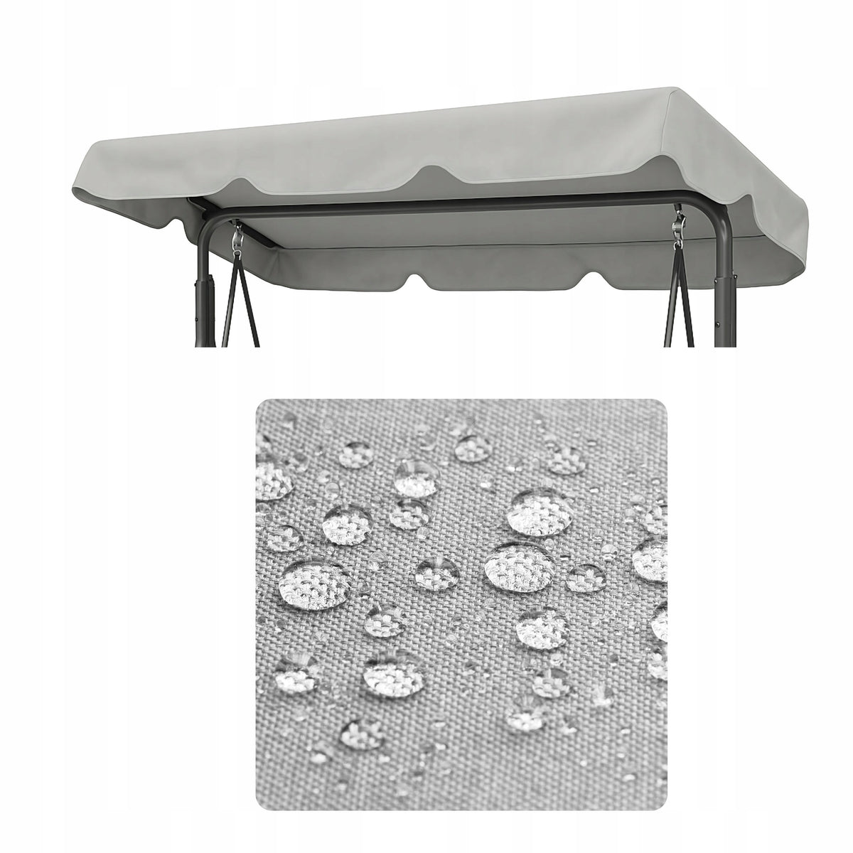 CANOPY FOR GARDEN SWING WATERPROOF - Swing canopy 118x214 cm