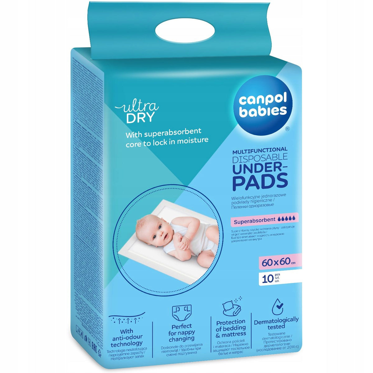 CANPOL MULTIFUNCTIONAL HYGIENE PADS 60x60