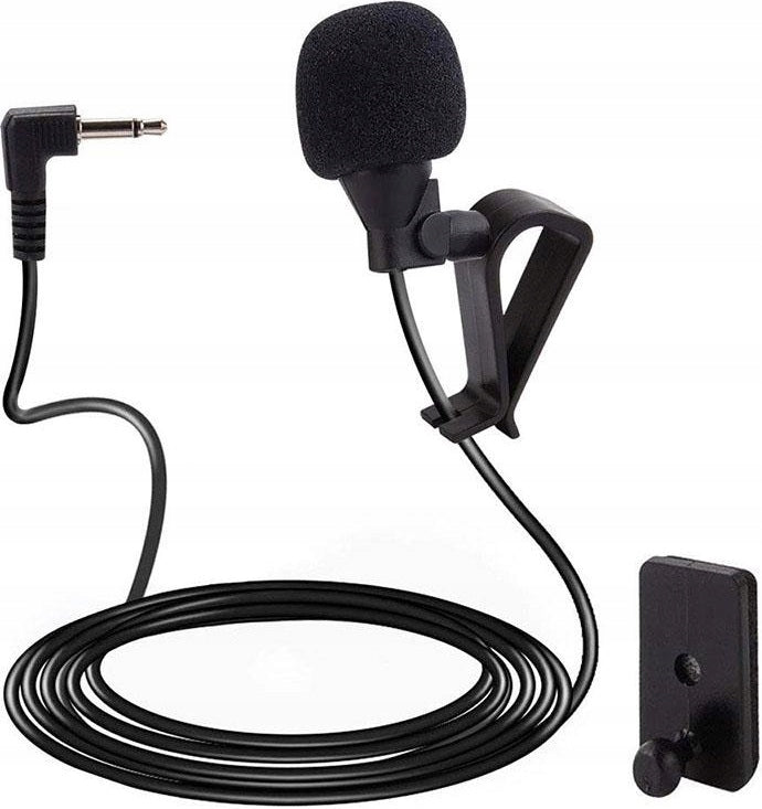 CAR MICROPHONE FOR DVD GPS RADIO WITH CLIP+TAPE CABLE 3M JACK 2,5mm
