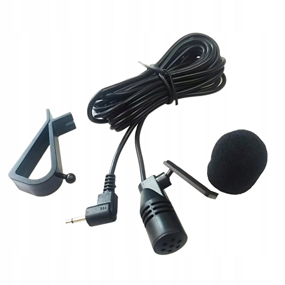 CAR MICROPHONE FOR RADIO/GPS/DVD WITH CLIP+TAPE CABLE 3 m JACK 3,5 mm Packaging status original