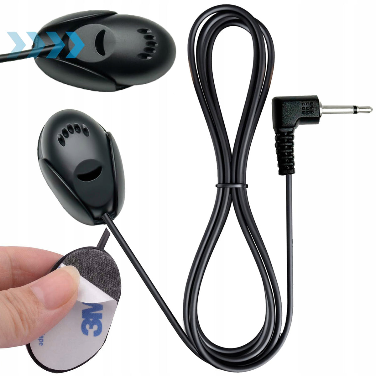 CAR MICROPHONE UNIVERSAL EXTERNAL FOR RADIO 3M JACK 90' C-02-2,5mm Packaging status original