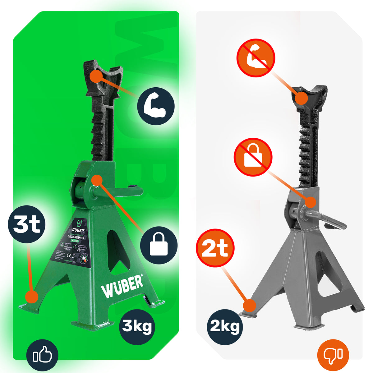 CAR RACKS CAR WORKSHOP BUNNIES 3 TONS 280-425 SET Brand Wuber