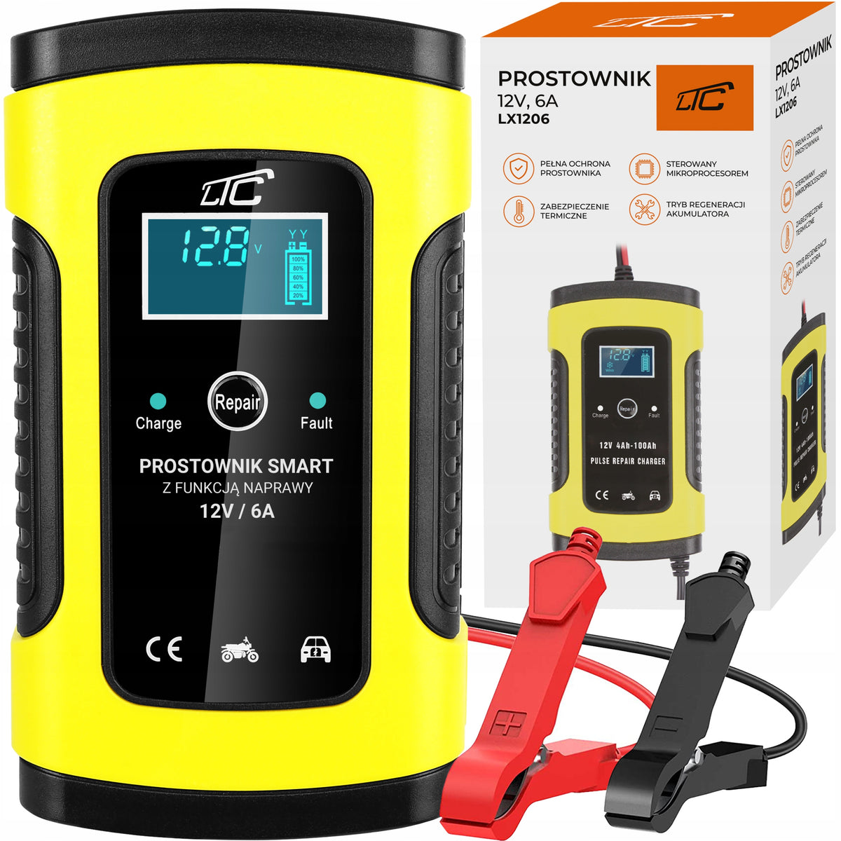 CAR RECTIFIER AUTOMATIC SMART BATTERY CHARGER 12V