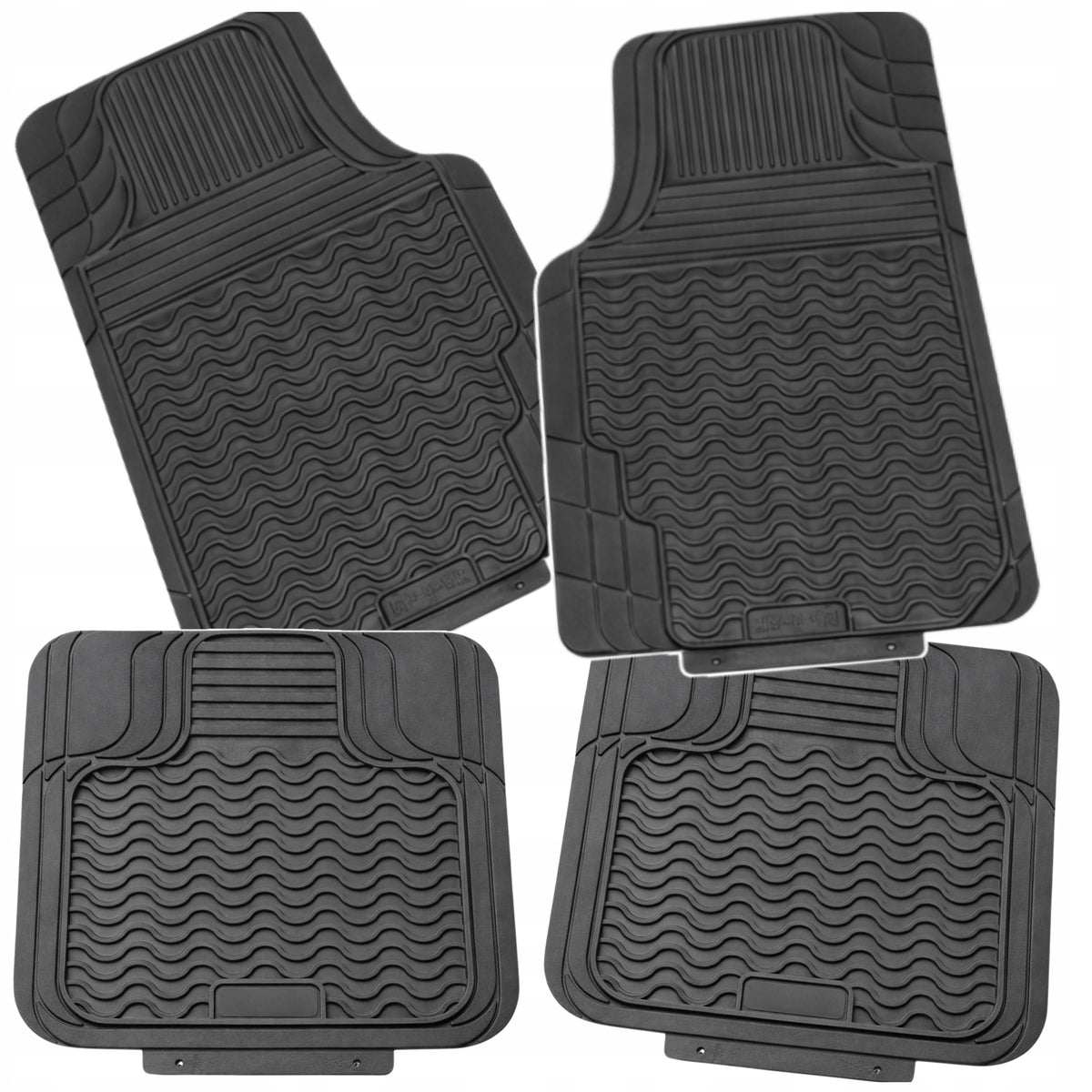 CAR RUGS RUBBER WIPERS BLACK UNIVERSAL TROUGH 4PCS Manufacturer's catalog number 5903855089785