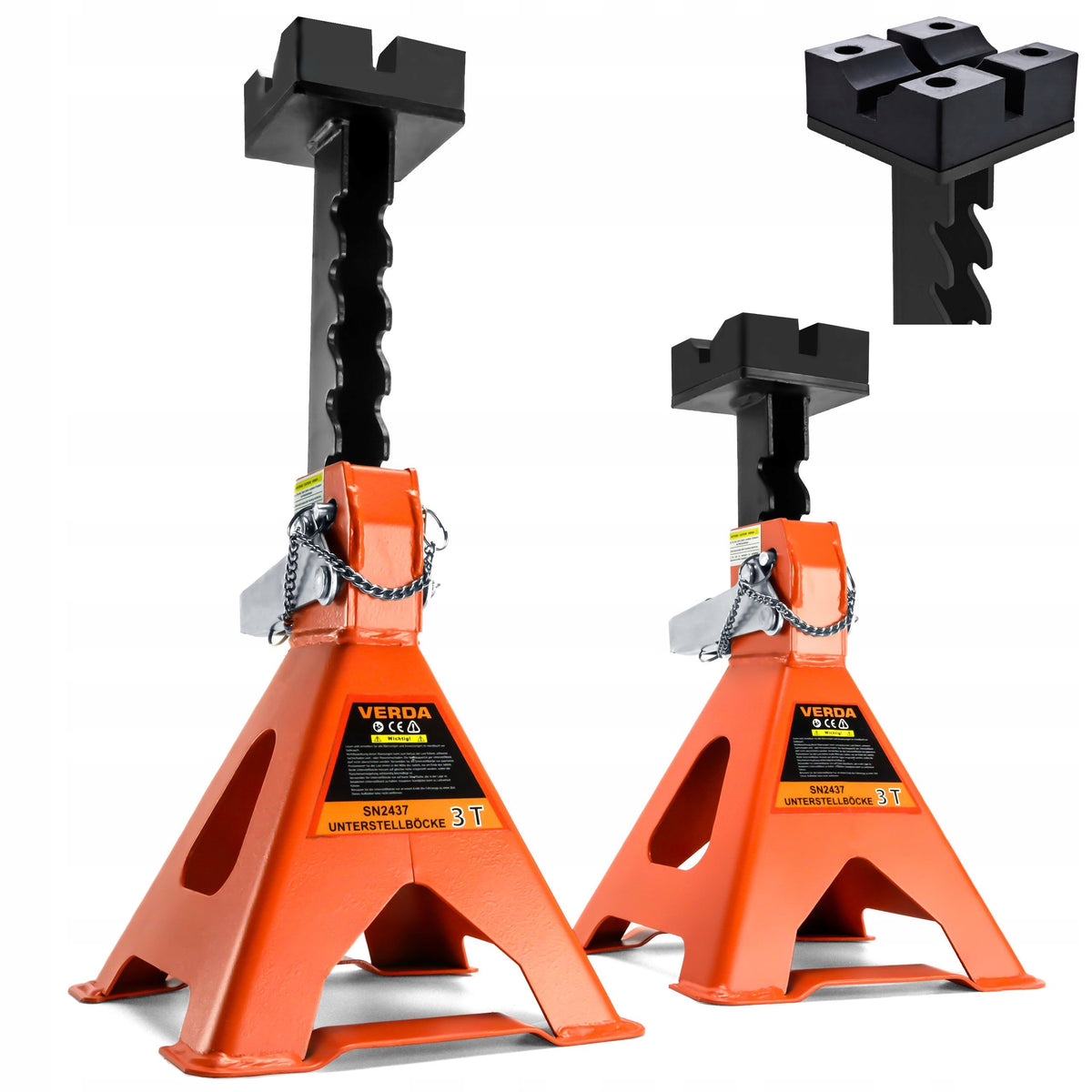 CAR SUPPORTS 2pcs 3 Tons Workshop 3T with Lock LARGE RUBBER