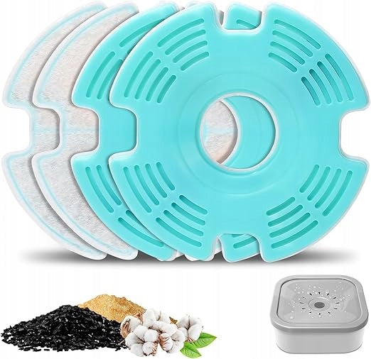 CARBON FILTER REPLACEMENT KIT FOR DOG CAT DRINKER FOUNTAIN 4 PIECES