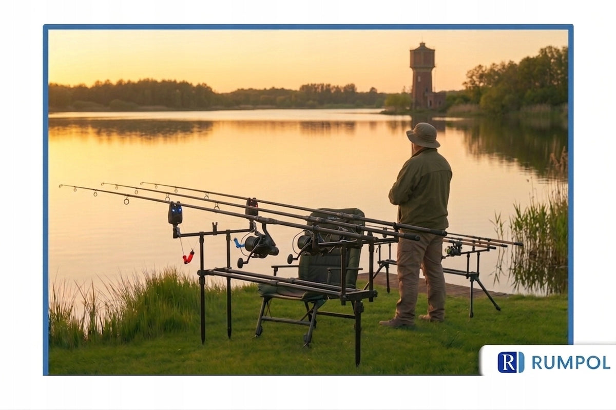 CARP SET ROD FOR STAND 2x BEACON 2x SWINGER + SKYLIGHTS Packaging status original