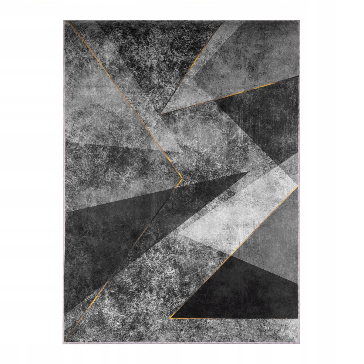 CARPET 220X160 CM GREY-BLACK MODERN FOR LIVING ROOM NON-SLIP Packaging status original